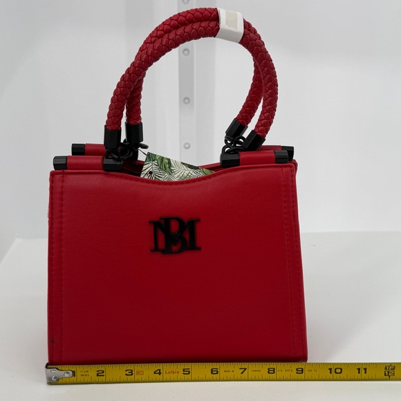 BADGLEY MISCHKA - Red Handbag with Braided Handles - Picture 4 of 9
